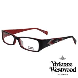 【Vivienne Westwood】英倫龐克風光學眼鏡(黑/紅 VW141_04)