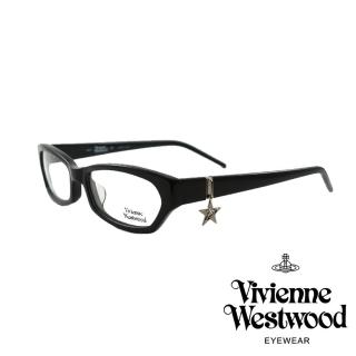 【Vivienne Westwood】經典狂潮星星LOGO吊飾光學眼鏡(黑 VW167_04)