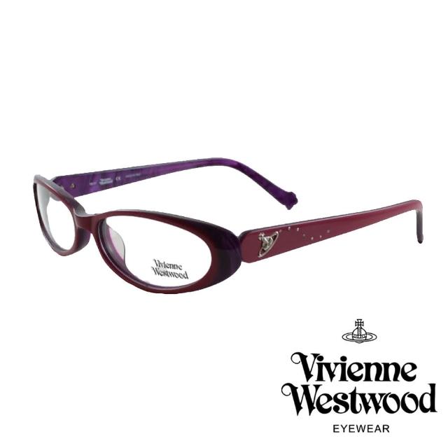 【Vivienne Westwood】英倫閃亮時尚晶鑽光學眼鏡(紅 VW160_02)
