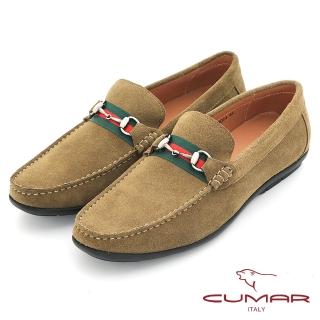 【CUMAR】時尚樂活 經典造型真皮帆船鞋(綠色)