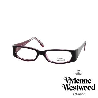 【Vivienne Westwood】閃亮晶鑽土星壓紋光學眼鏡(暗紅/黑 VW202_03)