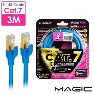 【MAGIC】Cat.7 SFTP圓線 26AWG光纖超高速網路線-3M(專利折不斷接頭)