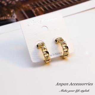 【Anpan】韓南大門C型金環耳釘式耳環