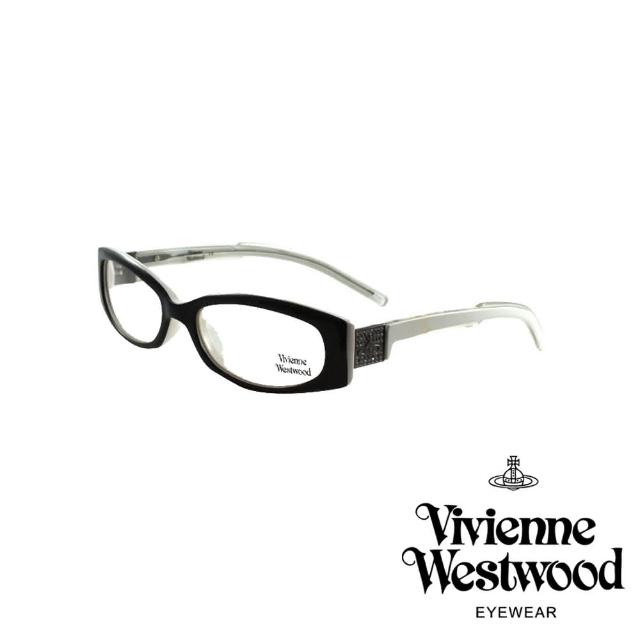【Vivienne Westwood】英倫經典土星光學眼鏡(黑/白  VW200_03)