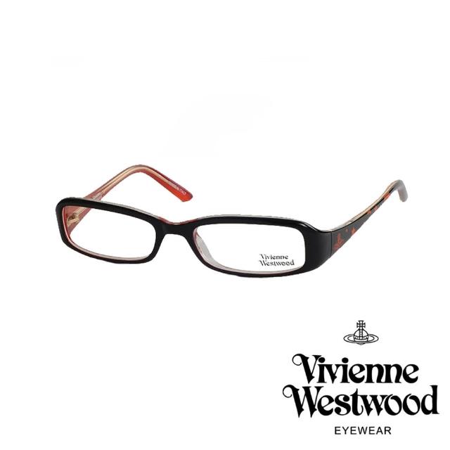 【Vivienne Westwood】英倫搖滾龐克星星光學眼鏡(黑/紅 VW203_01)