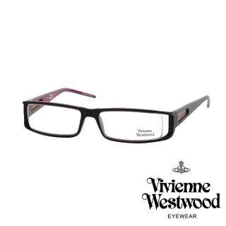 【Vivienne Westwood】英倫極簡時尚風格光學眼鏡(黑/紫 VW204_04)