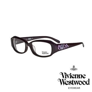 【Vivienne Westwood】閃亮晶鑽普普普風光學眼鏡(紫 VW207_01)