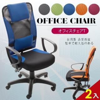 【A1】艾維斯高背護腰透氣網布D扶手電腦椅/辦公椅-箱裝出貨(5色可選-2入)