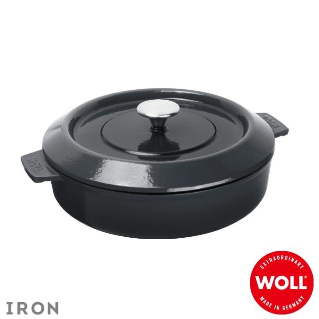 【Woll】德國歐爾-IRON 28cm淺型鑄鐵鍋(灰)