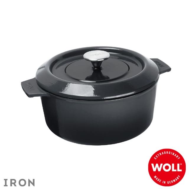 【Woll】德國歐爾-IRON 24cm鑄鐵鍋(灰)