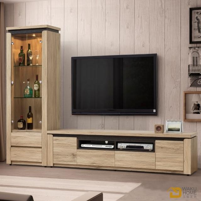 【WAKUHOME 瓦酷家具】BETIS白橡木8尺L電視櫃 A026-06-127L