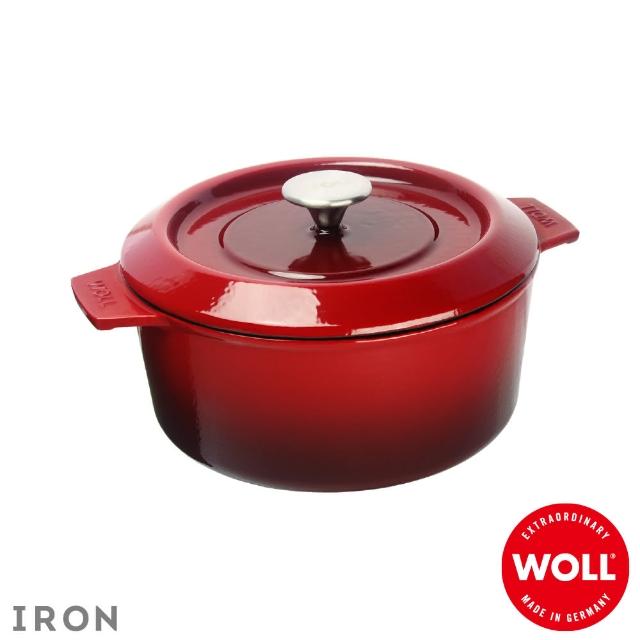 【Woll】德國歐爾-IRON 24cm鑄鐵鍋(紅)