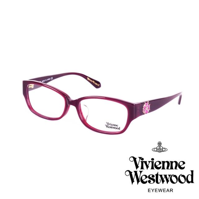 【Vivienne Westwood】立體龐克多邊形土星款光學眼鏡(紫 VW273_04)