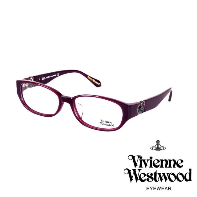 【Vivienne Westwood】立體浮雕心型土星款光學眼鏡(紫 VW270_04)