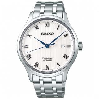 【SEIKO 精工】Presage 日式美學羅馬機械錶-銀x白/41.7mm(SRPC79J1/4R35-02S0S)