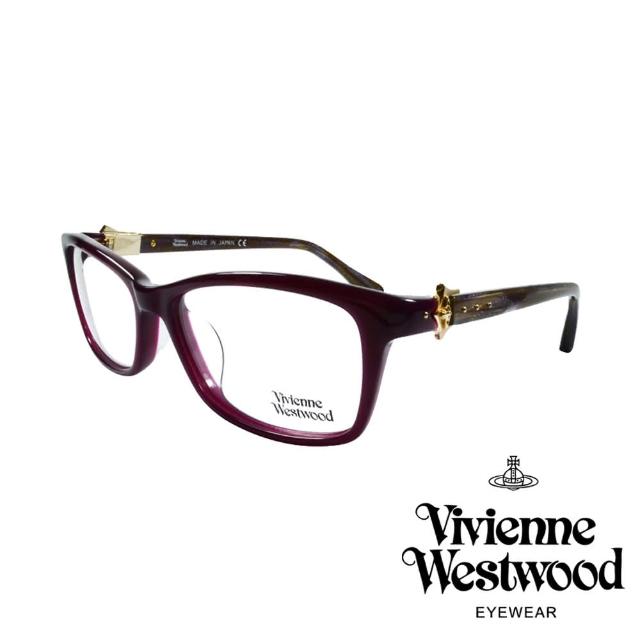 【Vivienne Westwood】經典側拼蕾絲光學眼鏡(琥珀/紅 VW316_04)