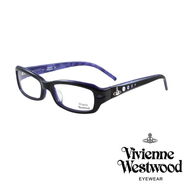 【Vivienne Westwood】優雅土星水鑽款光學鏡框(藍/黑 VW157_01)