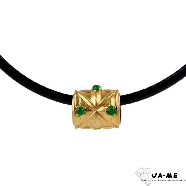 【JA-ME】天然A貨翡翠老坑滿綠18k金項鍊 幸運草