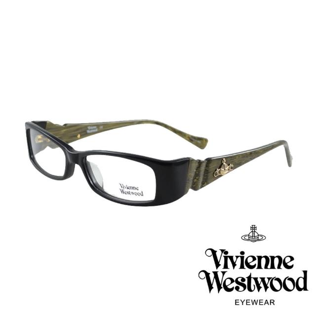 【Vivienne Westwood】英倫龐克風經典款光學鏡框(黑/綠 VW226_04)