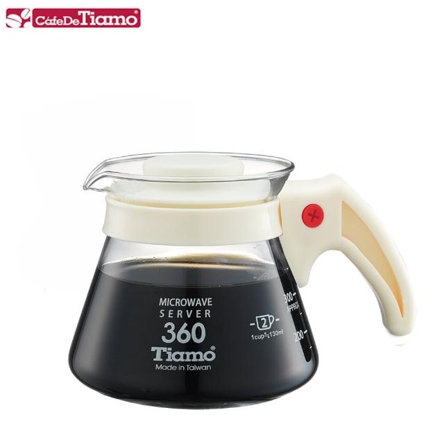 【Tiamo】耐熱玻璃壺360cc-白色(HG2294W)