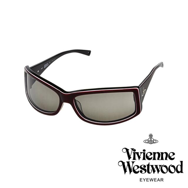【Vivienne Westwood】經典土星圖騰款太陽眼鏡(酒紅 VW656_01)
