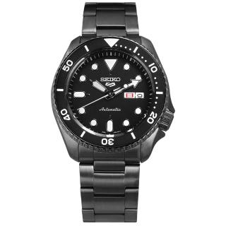 【SEIKO 精工】5 Sports 機械錶 自動上鍊 不鏽鋼手錶 鍍黑 41mm(4R36-07G0SD.SRPD65K1)