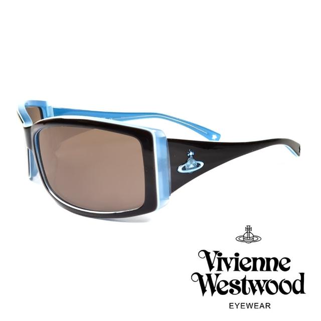 【Vivienne Westwood】英國質感個性款太陽眼鏡(黑/藍 VW656_02)