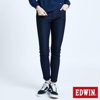 【EDWIN】女裝 JERSEYS EJ2超彈低腰窄管迦績長褲(原藍色)
