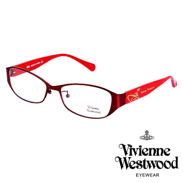 【Vivienne Westwood】金屬惡魔土星款光學眼鏡(紅 VW277_03)