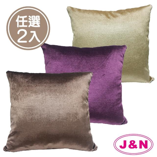 【J&N】短毛絨麗緻抱枕-45x45cm(2 入/1組)