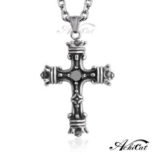 【AchiCat】男項鍊．皇冠．十字架(白色情人節禮物)