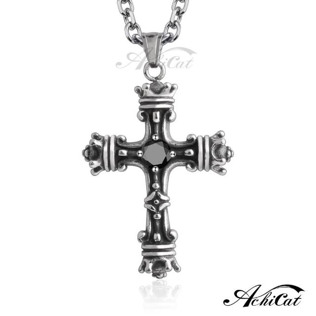 【AchiCat】男項鍊．皇冠．十字架(白色情人節禮物)