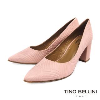 【TINO BELLINI 貝里尼】巴西進口幾何線條造型高跟鞋VI9074(粉)