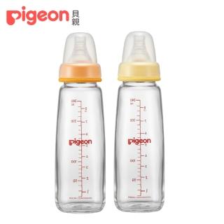 【Pigeon 貝親】一般口徑玻璃奶瓶240ml(2色)