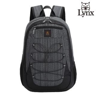 【Lynx】美國山貓旅行休閒多隔層機能後背包布包(深灰色)
