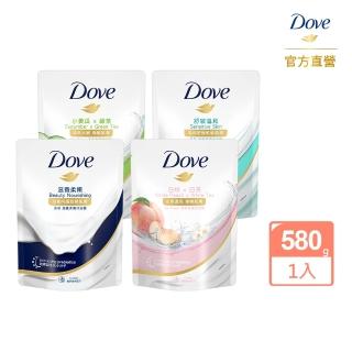 【Dove 多芬】滋養/go fresh系列柔膚沐浴乳補充包580g(滋養/舒敏/清爽/桃悅)