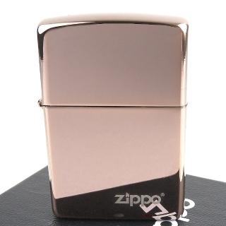【Zippo】美系~超質感Rose Gold玫瑰金鏡面LOGO字樣打火機