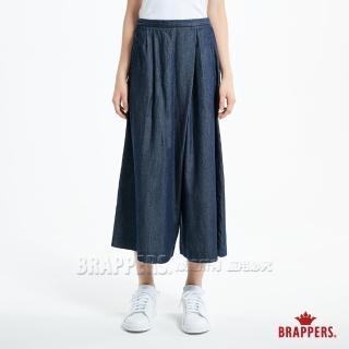 【BRAPPERS】女款 Boy friend系列-天絲棉鬆緊帶八分褲(藍)