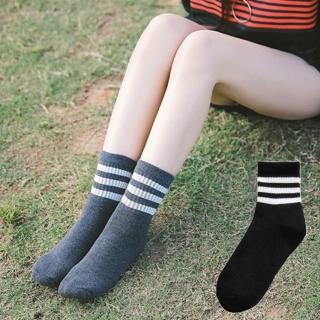 【89 zone】日系經典素面運動透氣 中筒襪 短襪 棉襪 1 雙(黑)