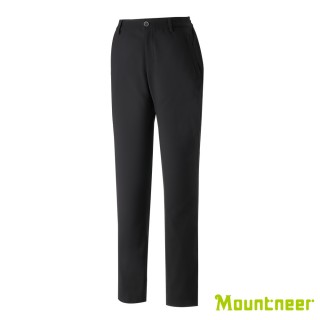 【Mountneer山林】女 彈性抗UV窄管長褲-黑色 31S20-01(透氣合身/機能/下著/運動休閒)