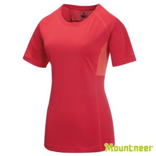 【Mountneer山林】女輕量排汗圓領上衣-紅色 31P22-37(圓領上衣/排汗衣)