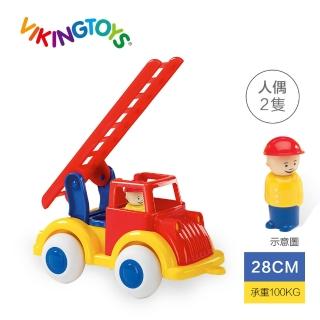 【瑞典 Viking toys】Jumbo救援雲梯車-28cm 81251含2隻人偶(交通玩具)