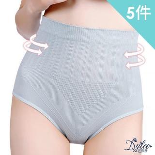 【Dylce 黛歐絲】5件組-★-蜂巢加壓美型高腰內褲(顏色隨機)