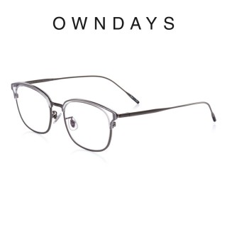 【OWNDAYS】John Dillinger系列 眉形鏡款鈦金屬框光學眼鏡(JD1034B-0A C4)