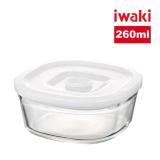 【iwaki】耐熱玻璃微波密封保鮮盒(260ml)