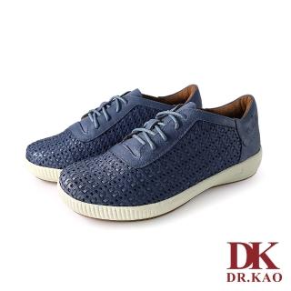 【DK 高博士】編織線條綁帶空氣休閒鞋女款 87-2133-70 藍色