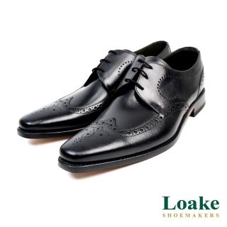 【Loake】經典翼紋雕花德比鞋 黑色(LK2203-BL)