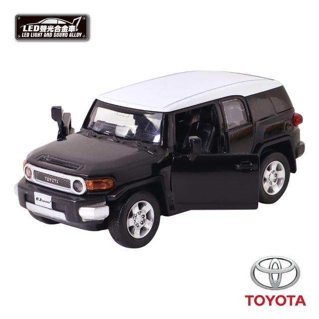 【KIDMATE】1:32聲光合金車 Toyota FJ Cruiser黑(正版授權 迴力車模型玩具車)