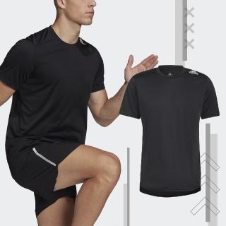 【adidas 愛迪達】短袖 Designed 4 Running 男款 亞版 黑 吸濕排汗 輕量 透氣 運動上衣 愛迪達(HC9836)