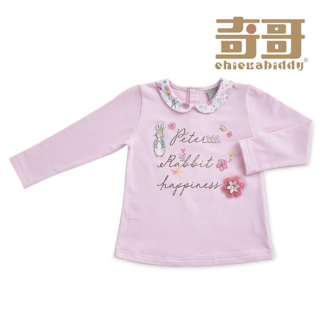 【奇哥官方旗艦】比得兔 女童裝 甜蜜夢境造型領T恤(2-4歲)